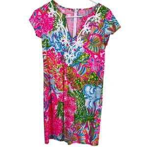 Lilly Pulitzer Brewster Dress XS Coral Pima Cotton